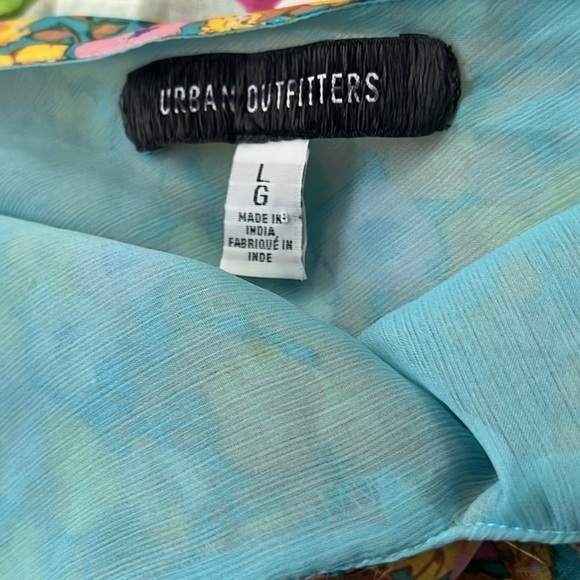 Urban Outfitters UO Shreen Asymmetrical Floral Midi Dress, Flattering, EUC, L - Picture 3 of 11